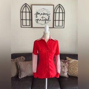 Vintage Fenton Western Button Up Shirt Size 10 Retro Classic